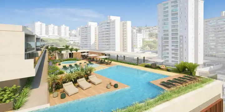 Jardins 156 - Piscina com deck molhado