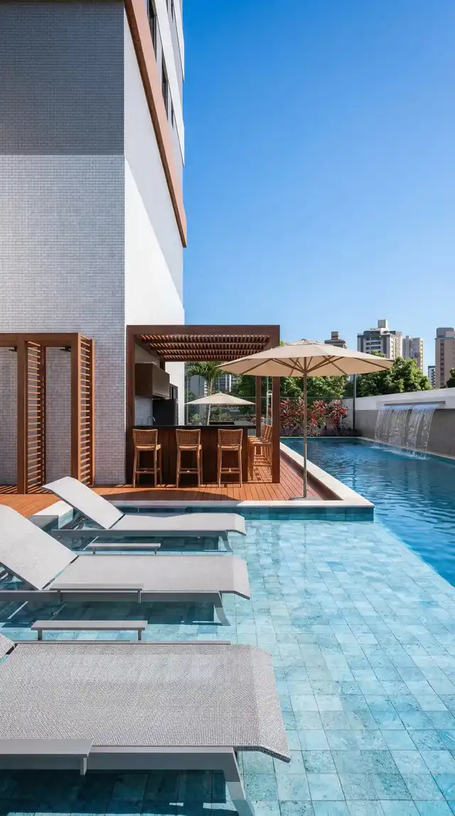 Arvoredo Residencial - Piscina com Deck e Bar Molhado