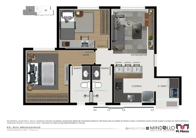 ED. ALESSANDRA MATOS - Planta do Apartamento