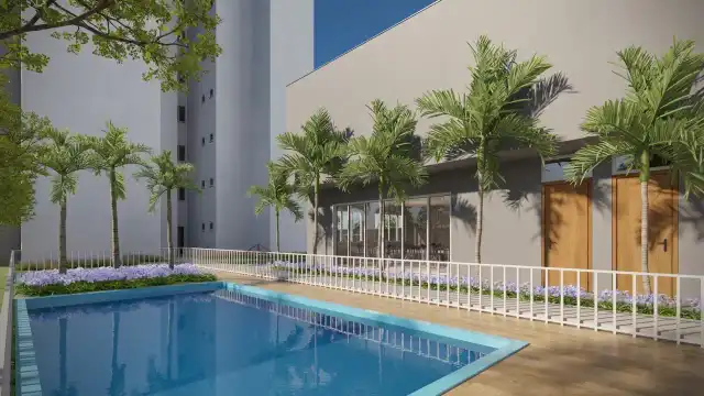 Jardim Mansour - Piscinas adulto e infantil e salão de festas