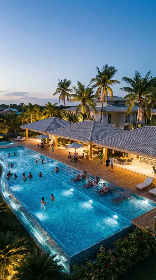Porto Itacimirim Residence - Piscina ao Entardecer