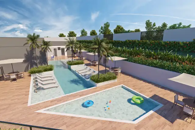 Sensia Serra - Piscinas adulto e infantil com deck