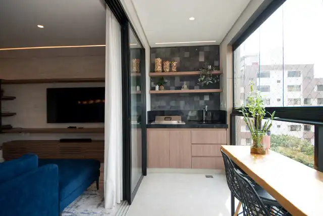 Aura Leopoldina  - Varanda Gourmet decorada