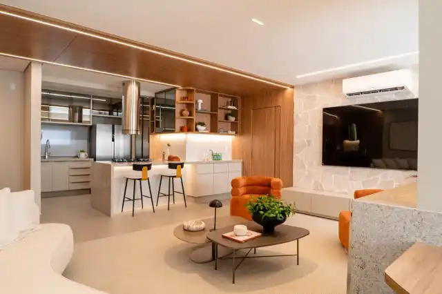 Moove Residence - Sala de estar e cozinha