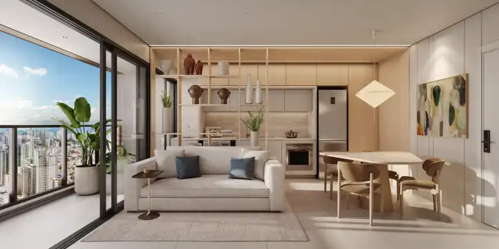 Beach Class Bahia - Living - Apartamento 2 Quartos