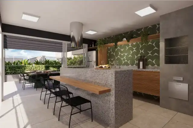 Life 360 Residencial Clube - T1 - Espaço gourmet