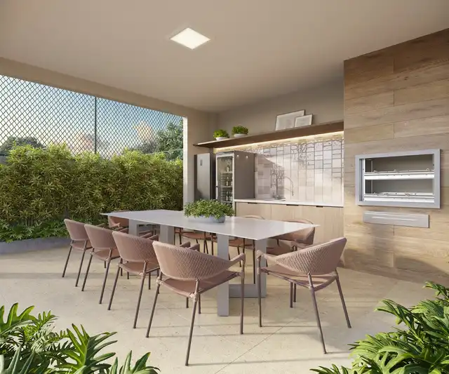 Flora Residencias - Espaço Gourmet + Churrasqueira