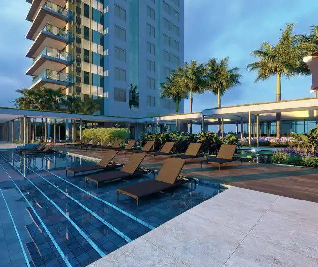 Unique Sud - T1 - Piscina com deck e prainha