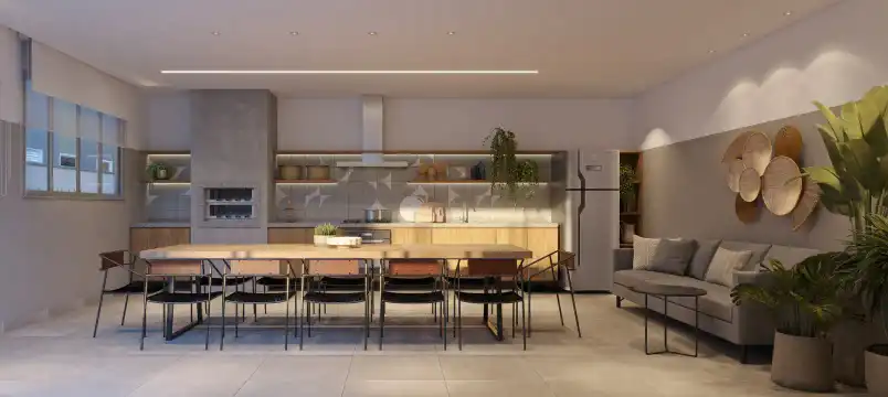 Neo Pampulha Residence - T1 - Espaço gourmet com churrasqueira