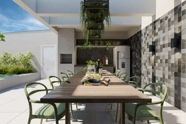 Sky Raja Residence - Gourmet externo com churrasqueira