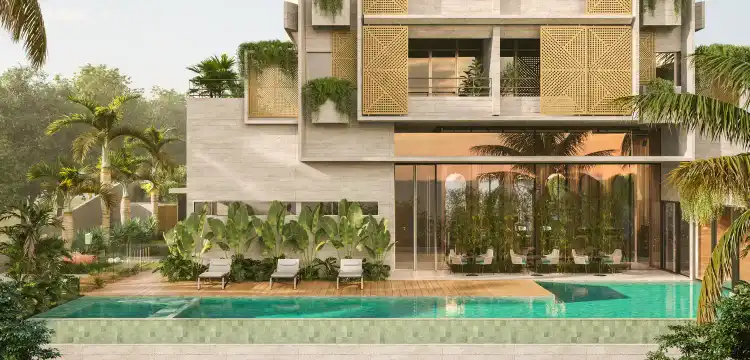 Opus Residence - Piscina com área verde