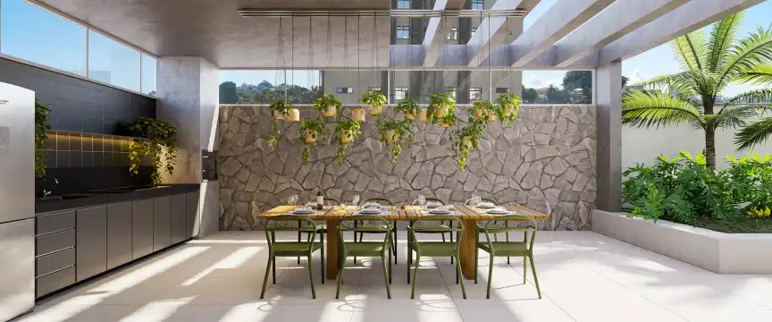 Be You Barro Preto Residence  - Gourmet externo com churrasqueira