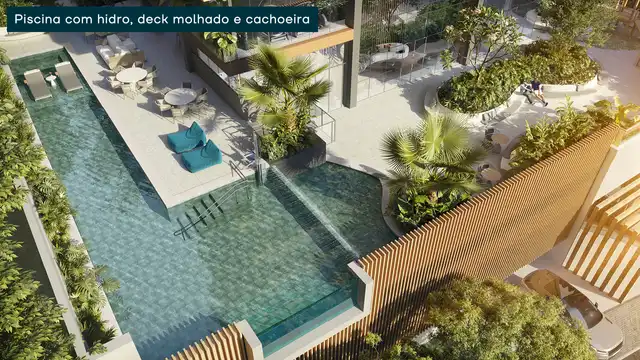 Oke Horto - Piscina com raia e deck