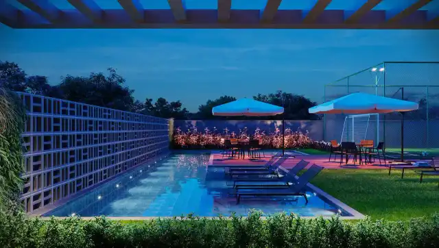 Alma - Piscina com deck molhado