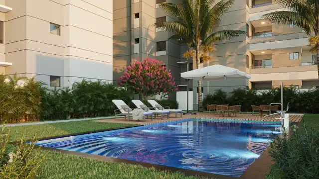 Elísios Residence - Piscina com deck