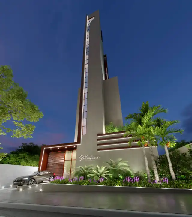 Platina - Fachada noturna