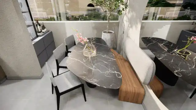 Lumina Residenza - Sala de jantar e varanda gourmet - tipo
