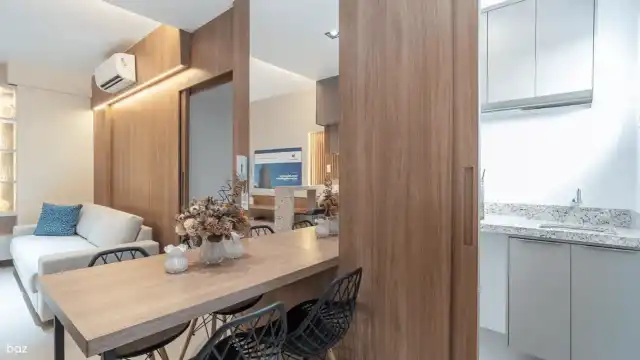 Lottus Residence - Sala de estar e área de serviço