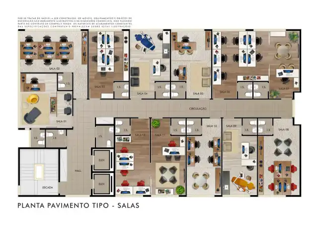 Eldorado Office - Layout - salas